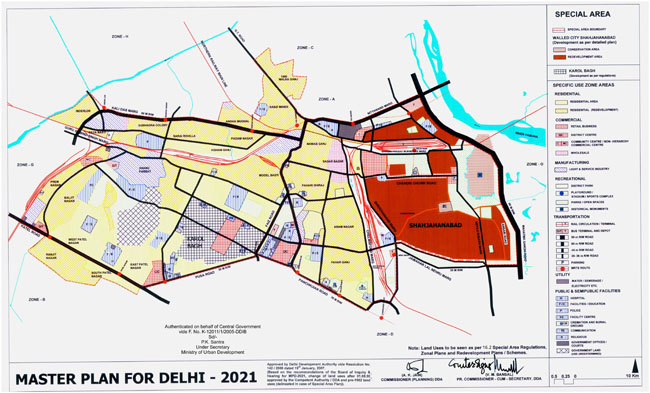 delhi special area master development plan map 2021