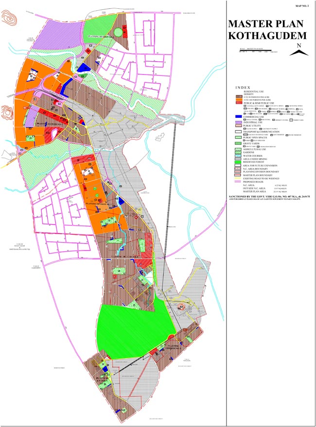 kothagudem master development plan map