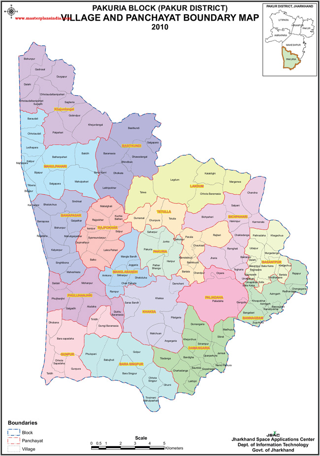 pakuria block village paanchayat boundary map