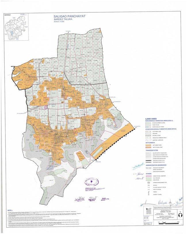 saligao bardez regional development plan map