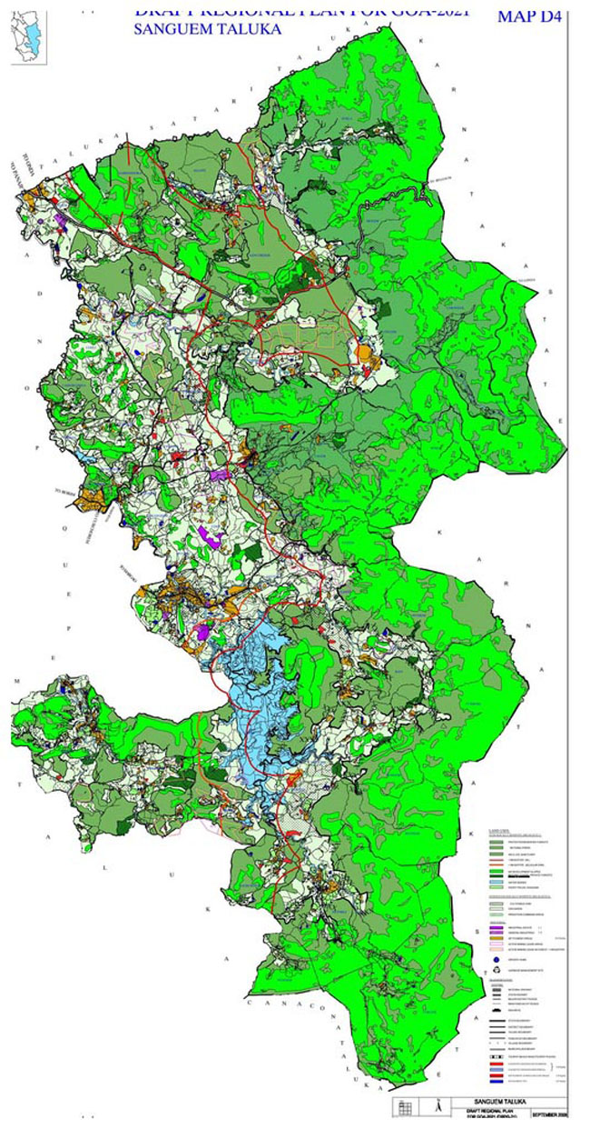 sanguem taluka regional development plan 2021 map