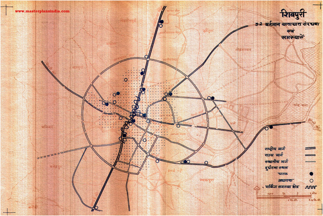 shivpuri existing transportation pattern map
