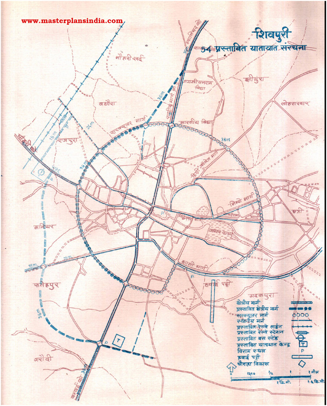 shivpuri proposed transportation pattern map