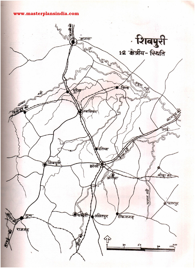 shivpuri regional settlement map