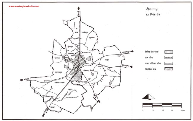 tikamgarh planning area map