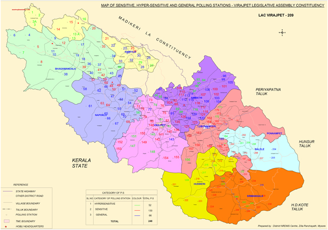 virajpet legislative assembly constituency map