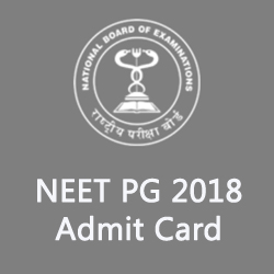 NEET PG Admit Card 2018