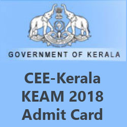 CEE Kerala KEAM Admit Card 2018