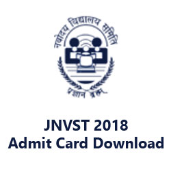 Navodaya Vidyalaya Admit Card 2018 Class-6