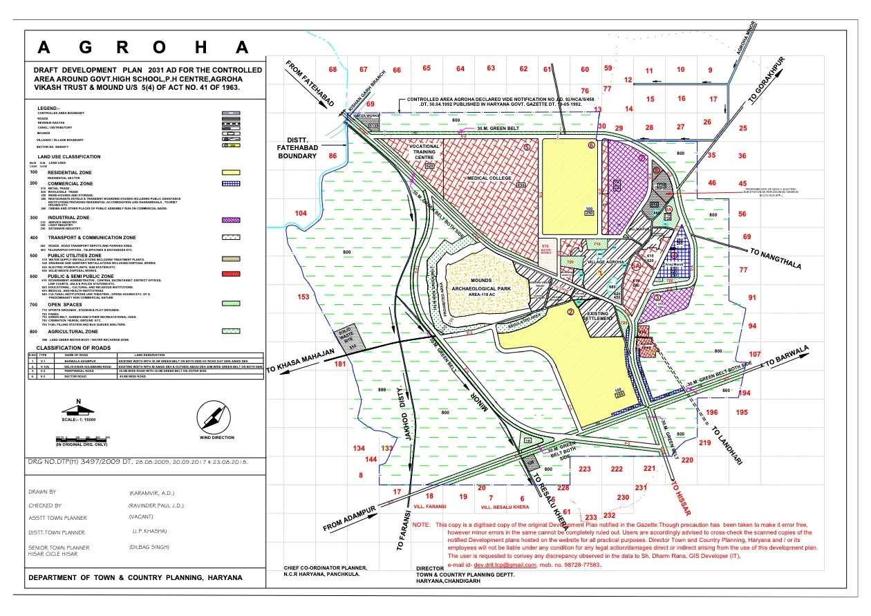 Agroha Draft Development Plan 2021 PDF Map