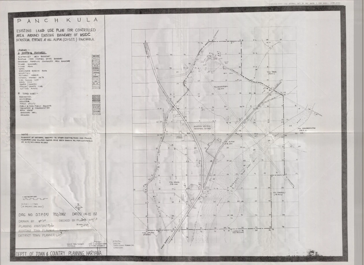 Alipur Draft Master Plan 2021 Panchkula PDF Map