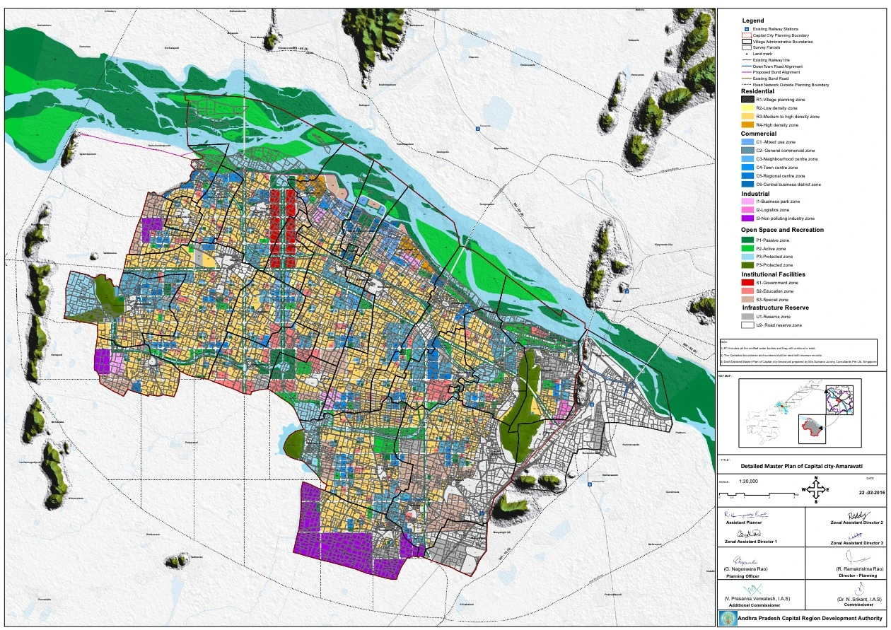 APCRDA Detailed Master Plan of Capital City Amaravati PDF Map