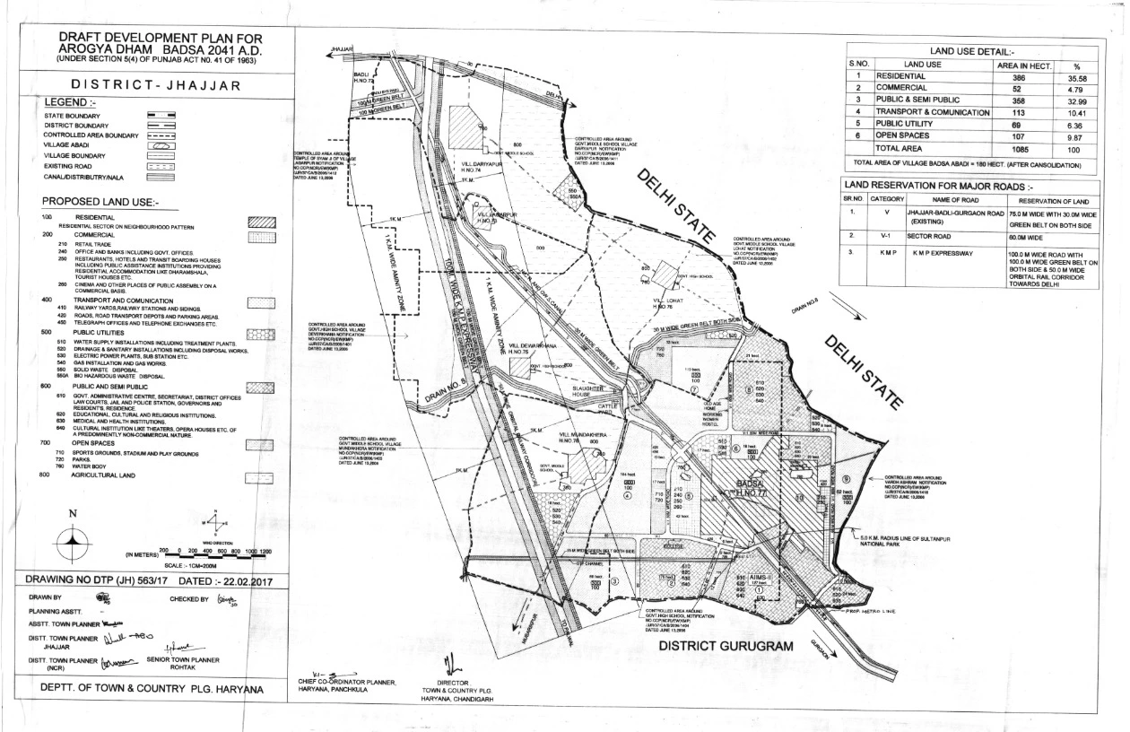 Arogya Dham Badsa Draft Development Plan 2041 PDF Map