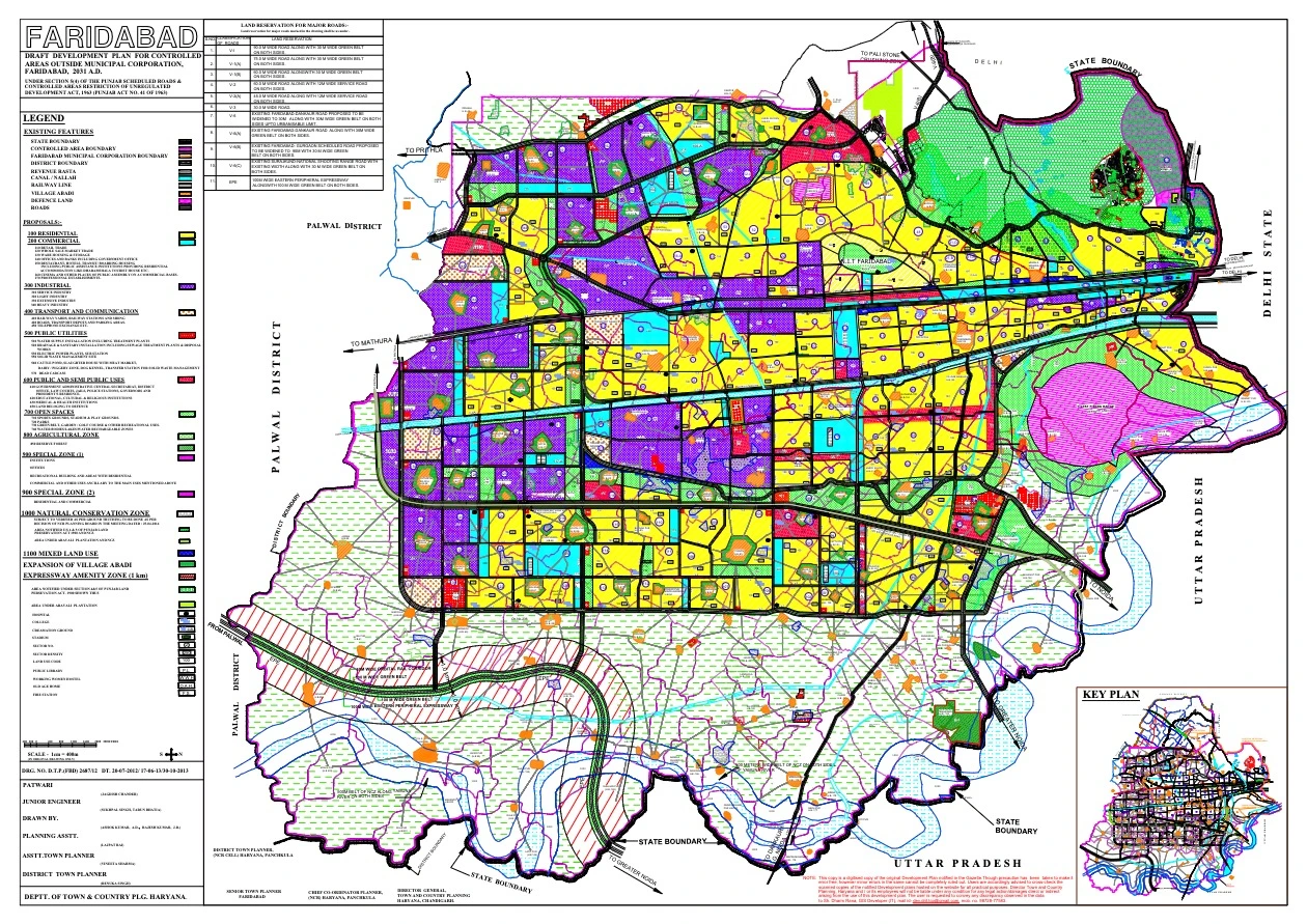 Faridabad Master Plan 2031 PDF Map Details