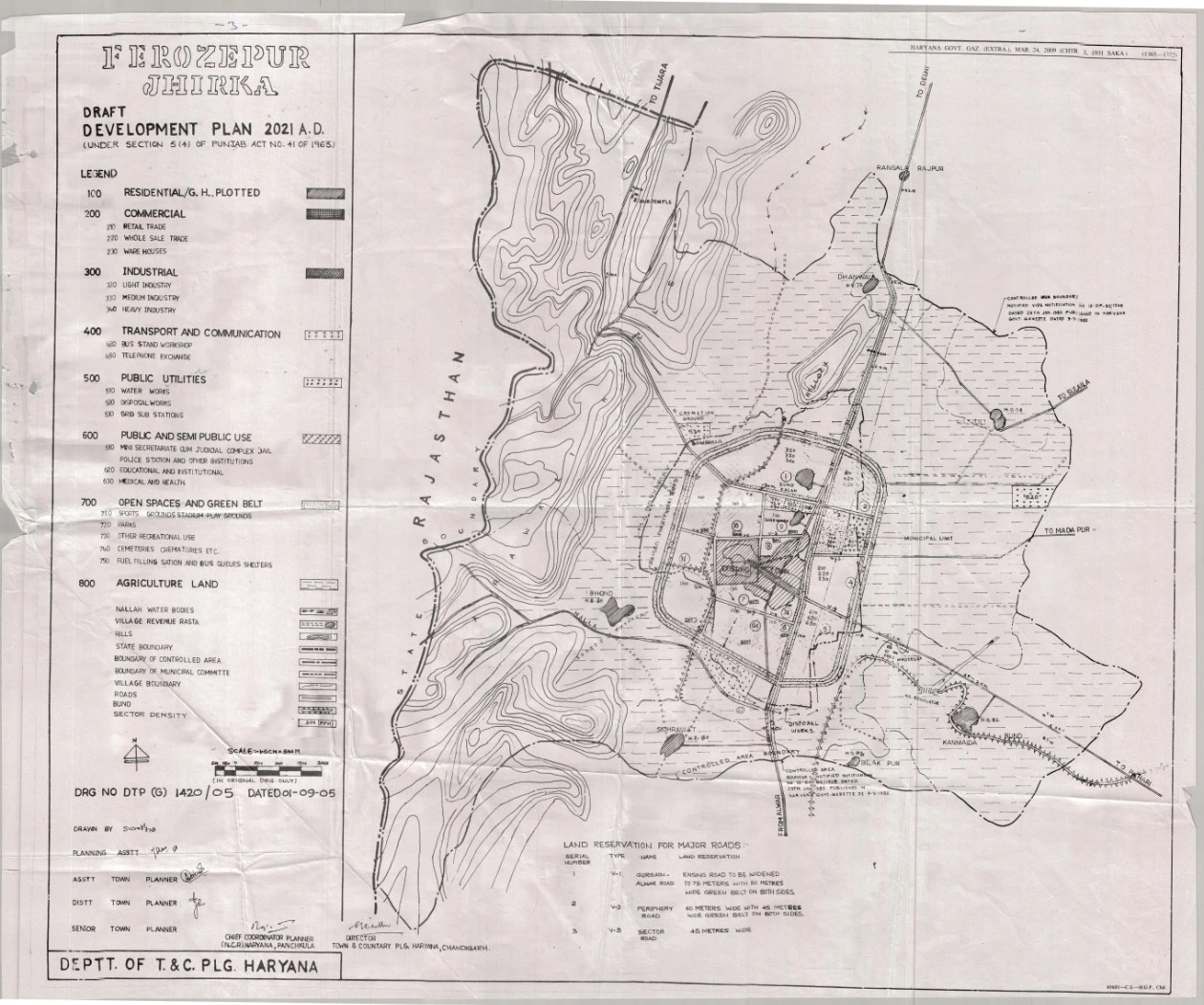 Ferozepur Jhirkha Revised Master Development Plan 2021 PDF Map