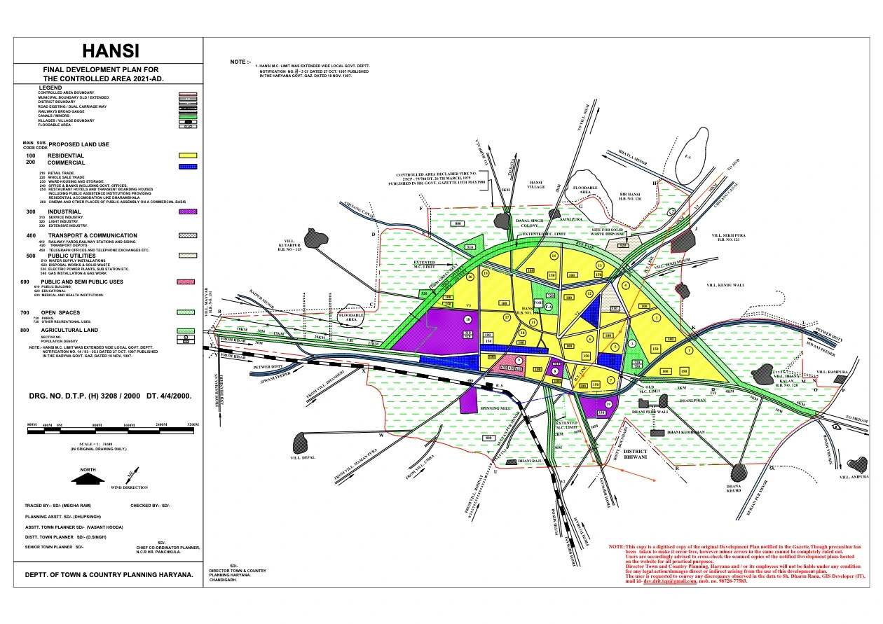 Hansi Final Master Plan 2021 PDF Map