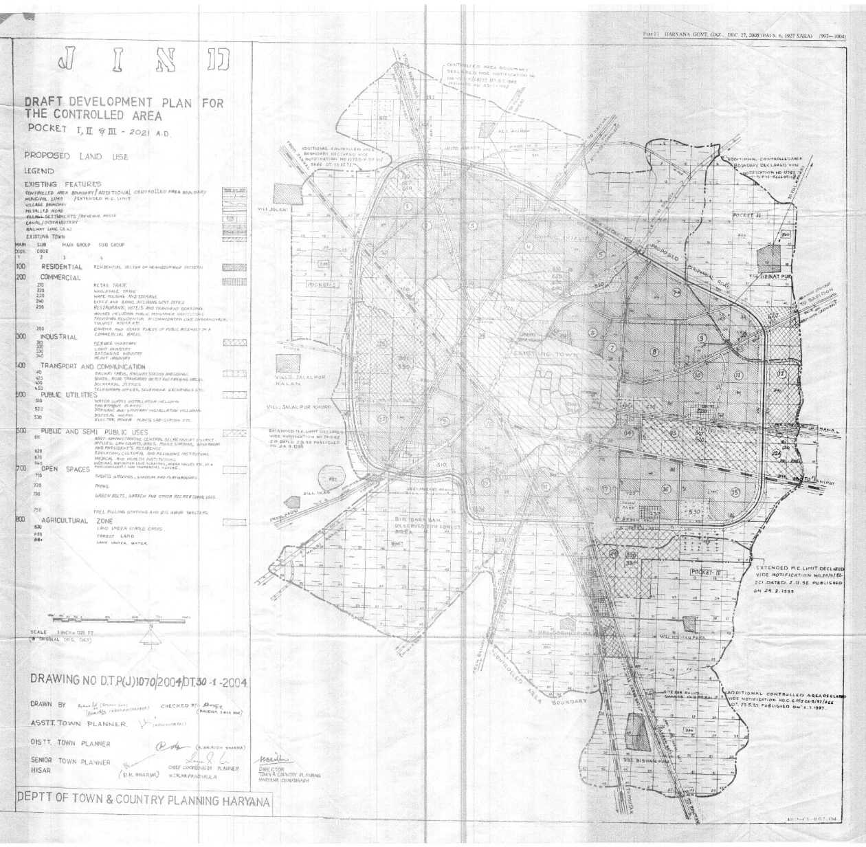 Jind Draft Master Development Plan 2021 PDF Map
