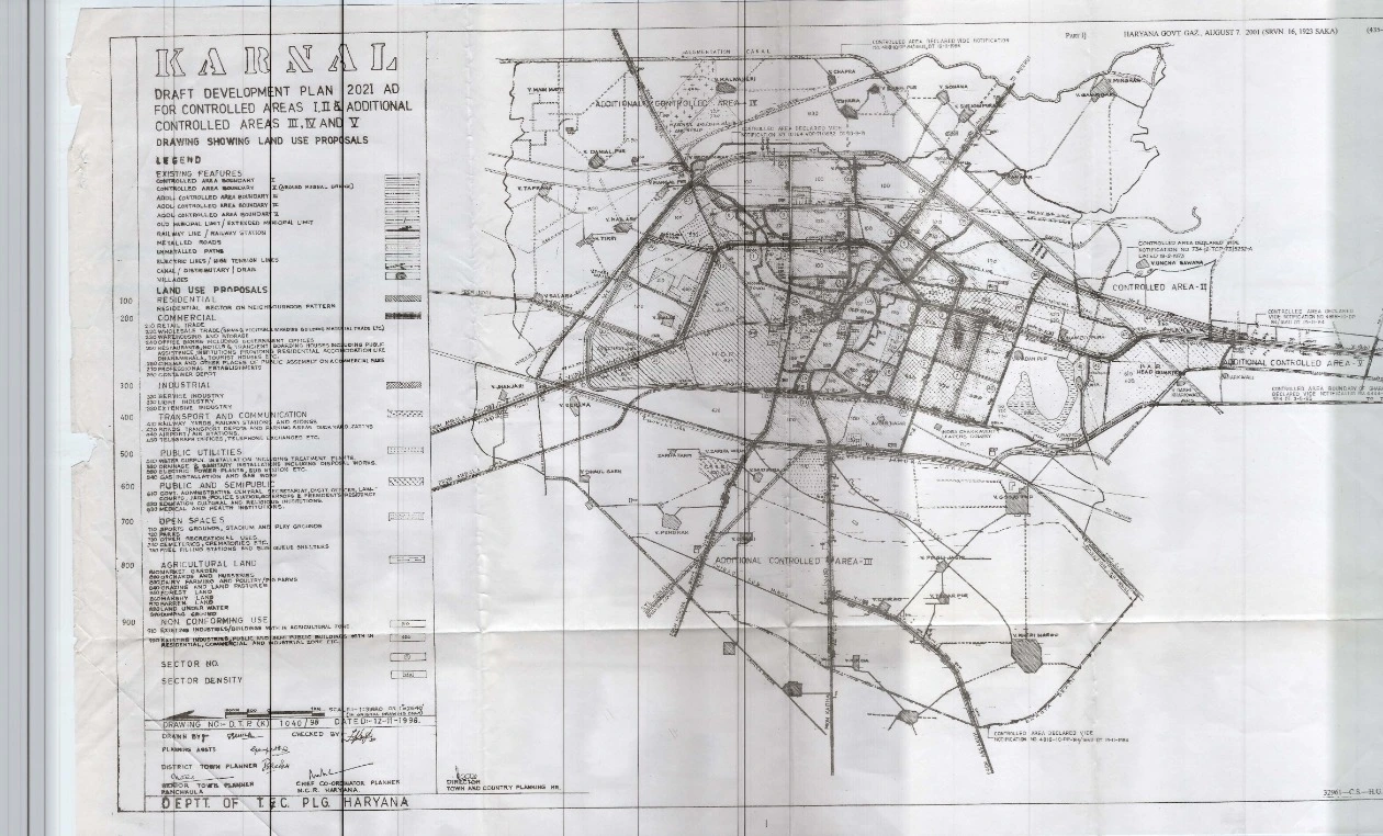 Karnal Draft Master Development Plan 2021 PDF Map