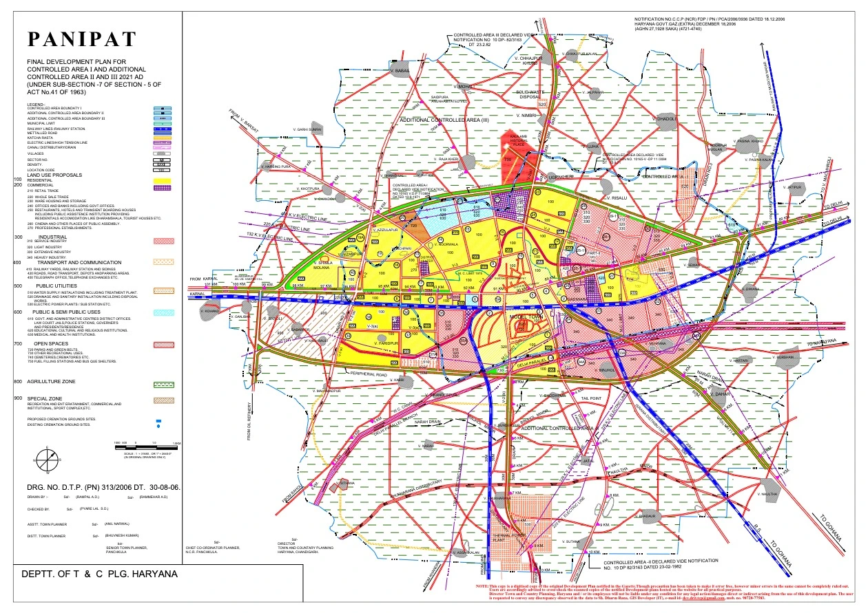 Panipat Final Master Development Plan 2021 PDF Map