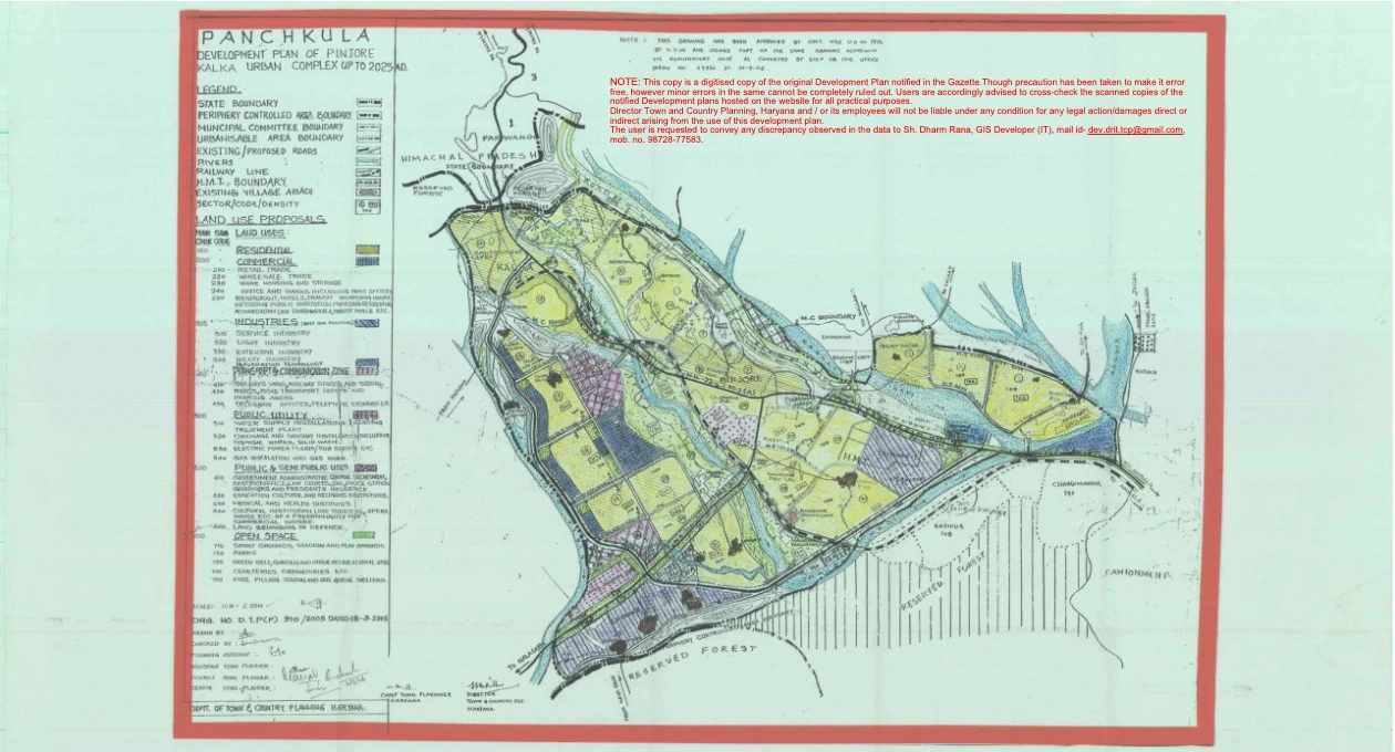 Pinjore Master Plan 2025 PDF Map