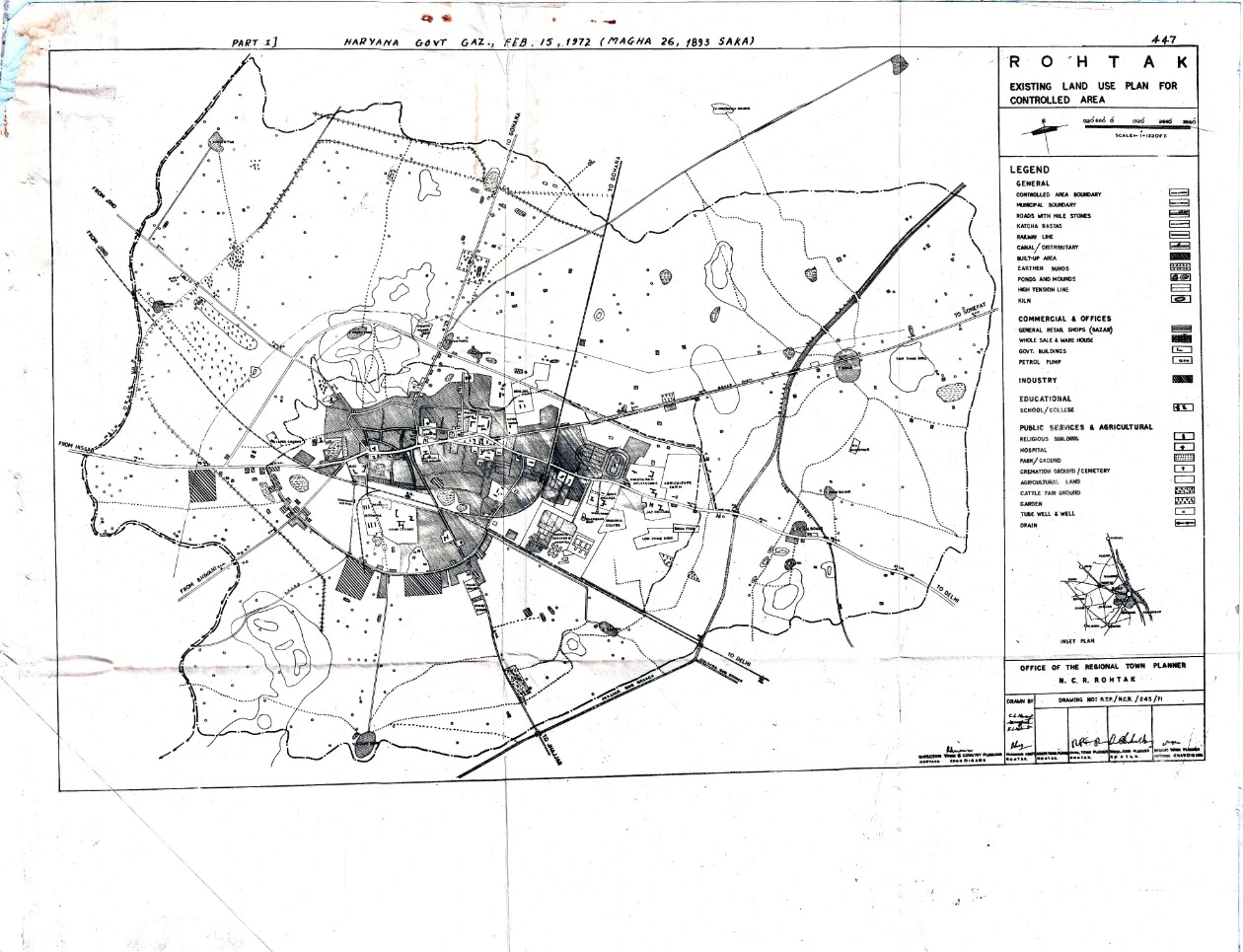 Rohtak Draft Development Plan 1981 PDF Map