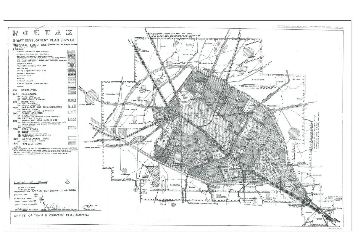 Rohtak Draft Master Development Plan 2025 PDF Map