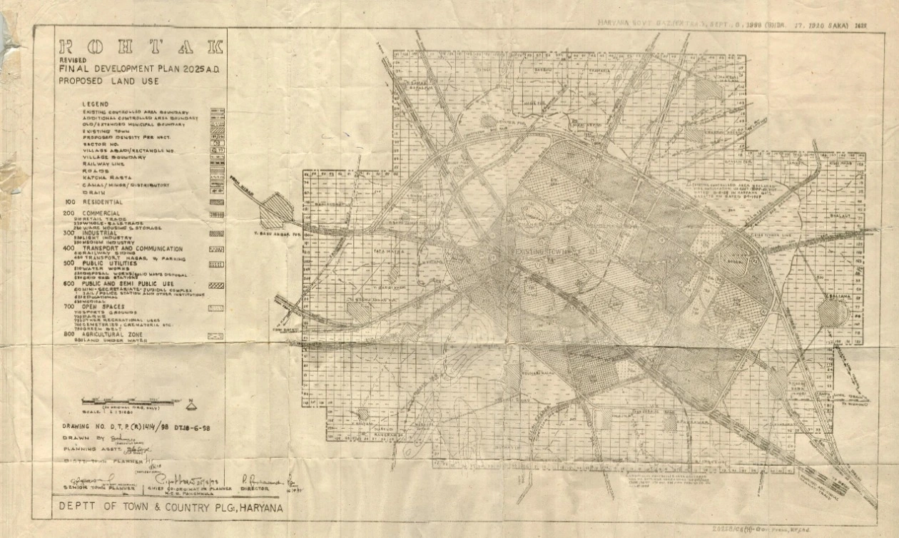 Rohtak Revised Final Master Plan 2025 PDF Map