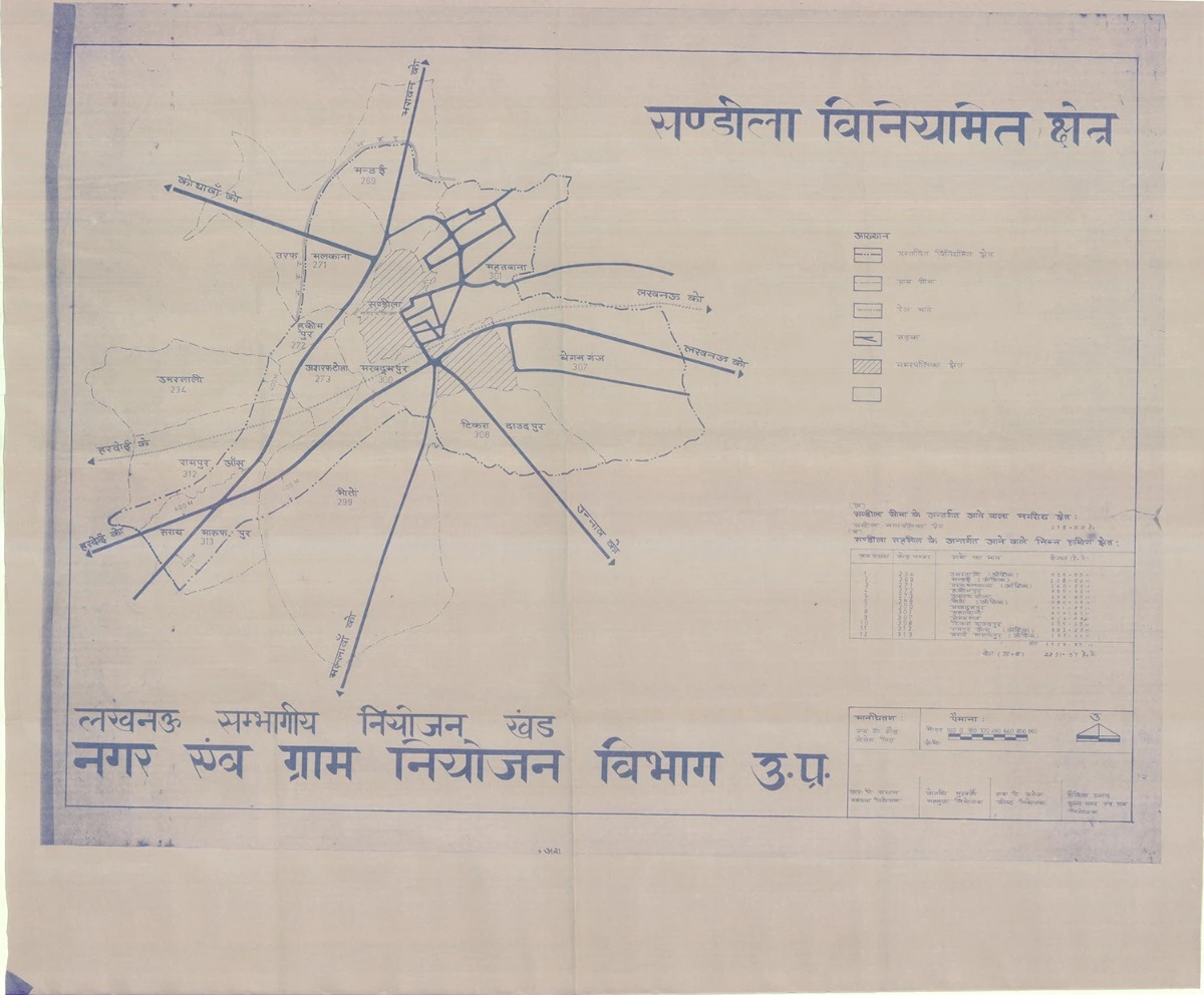 Sandila (Hardoi) Master Plan / Regulated Area Map PDF