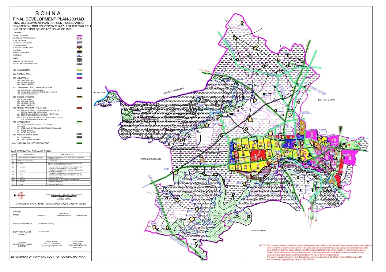 Sohna Master Plan 2031 - Final Development Plan 2031 AD PDF Map