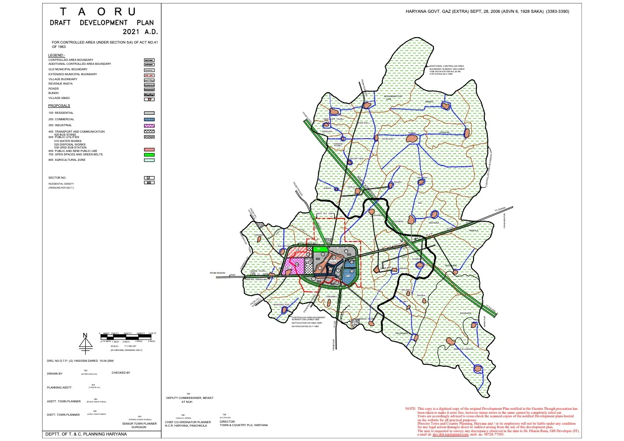 Taoru Draft Master Development Plan 2021 PDF Map