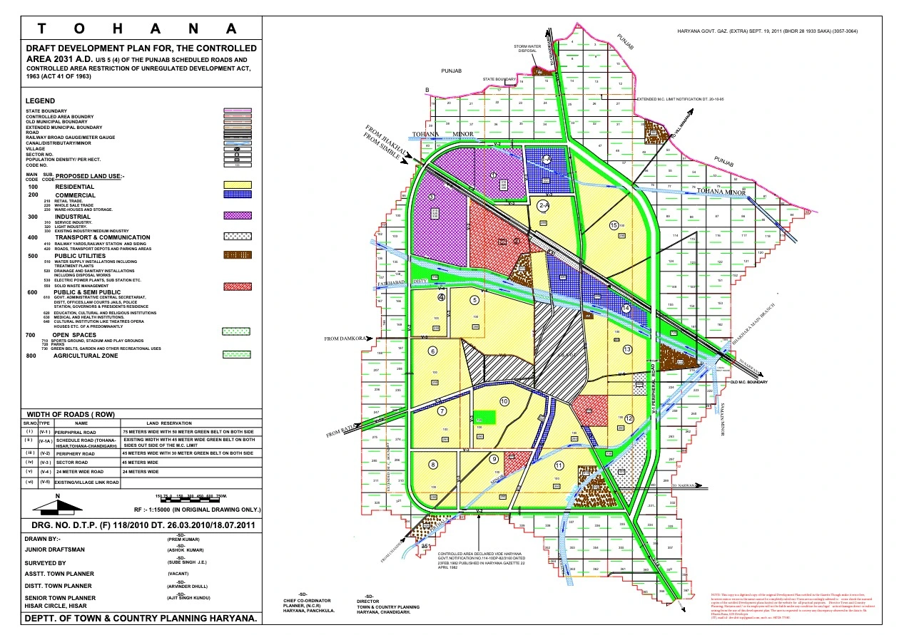 Tohana Draft Development Plan 2031 PDF Map