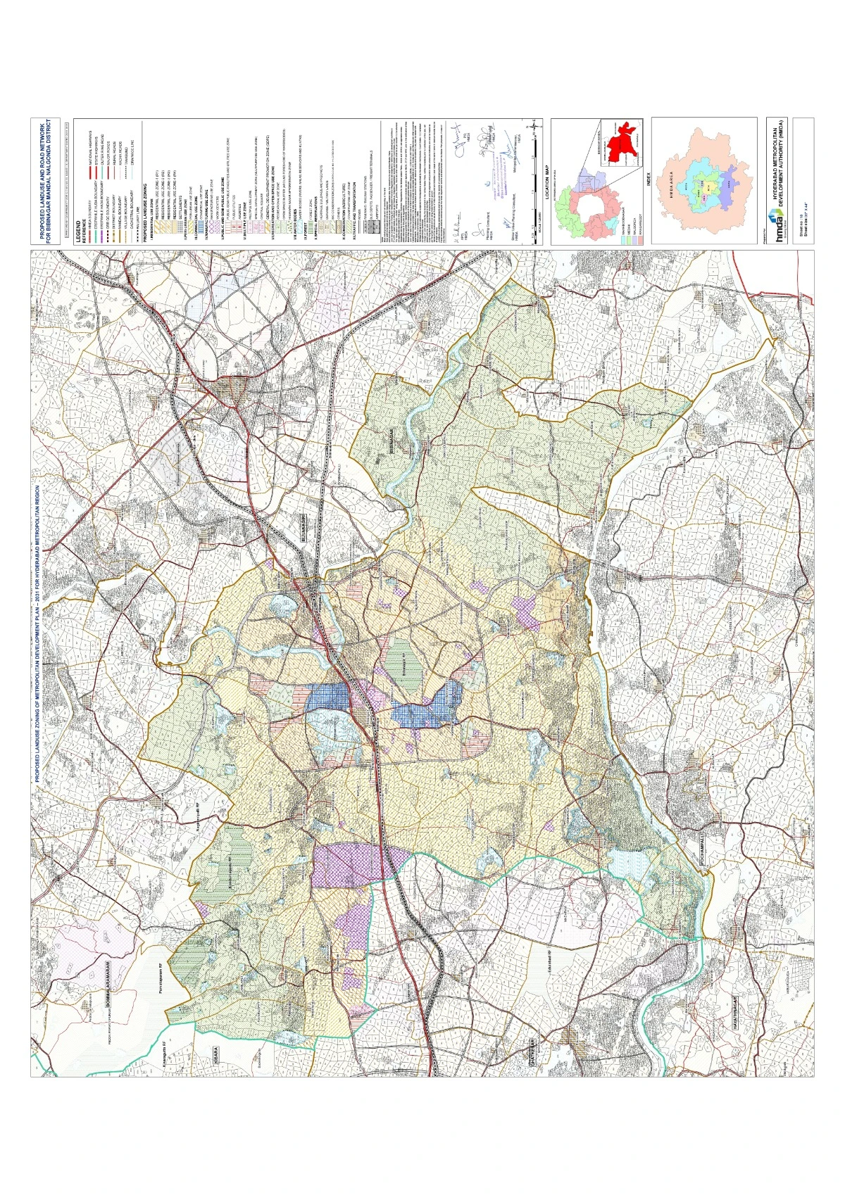 HMDA Bibinagar Master Plan 2031 PDF Map