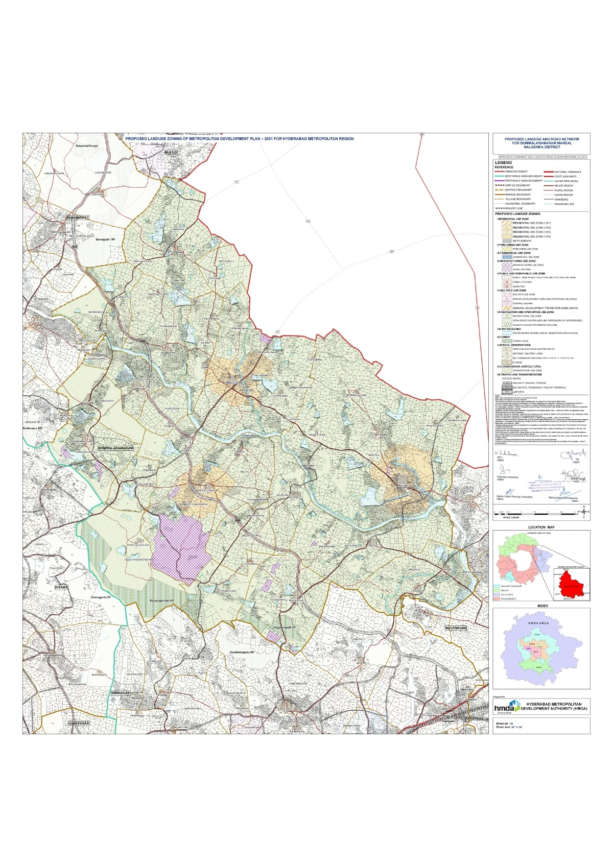 Bommalaramaram Master Plan 2031 Map PDF HMDA Hyderabad