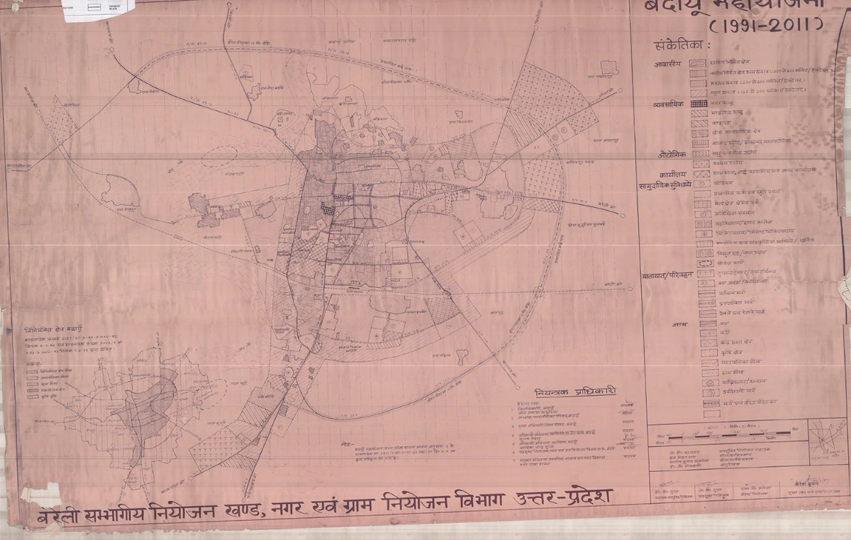 Budaun Master Plan Regulated Area Map PDF 2011