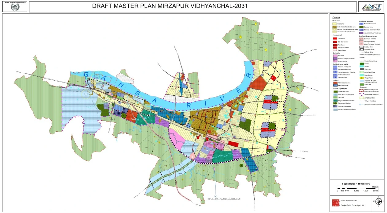 Draft MVDA Mirzapur Vindhyachal Master Plan 2031 PDF Map