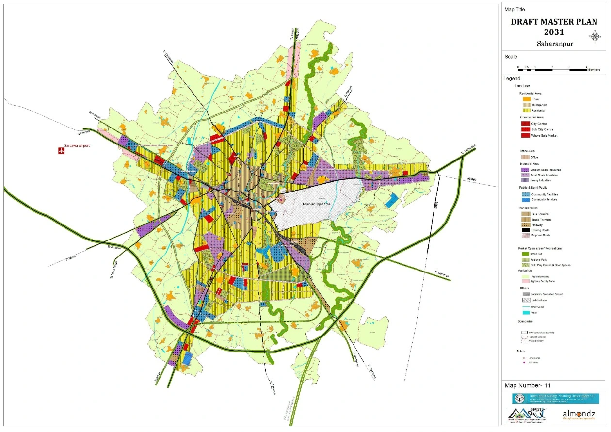 Draft Saharanpur Master Plan 2031 PDF Map