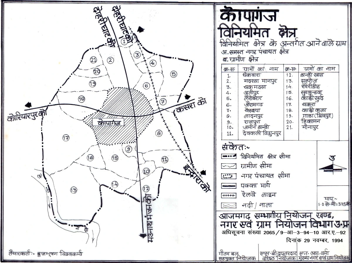 Kopaganj Master Plan Regulated Area Map PDF