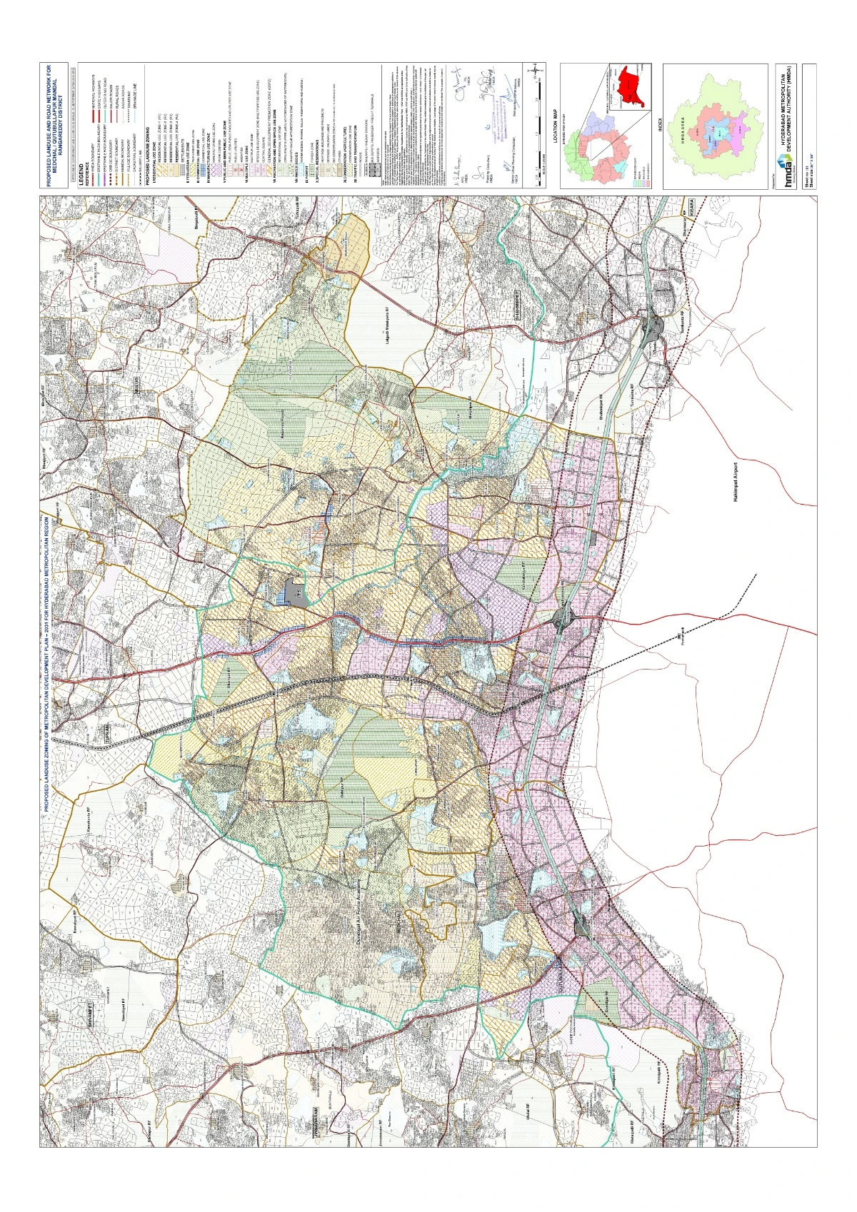 HMDA Master Plan 2031 PDF for Medchal, Qutubullapur Mandal Rangareddy Map