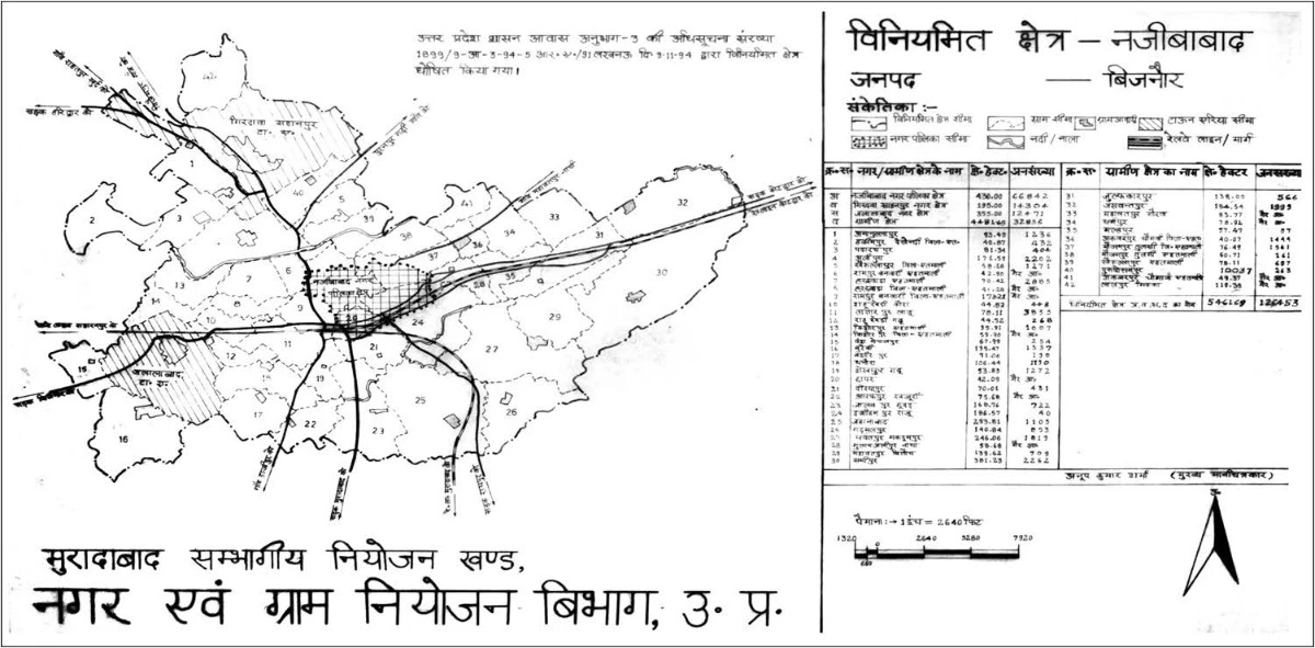 Najibabad (Bijnor) Master Plan Regulated Area Map PDF