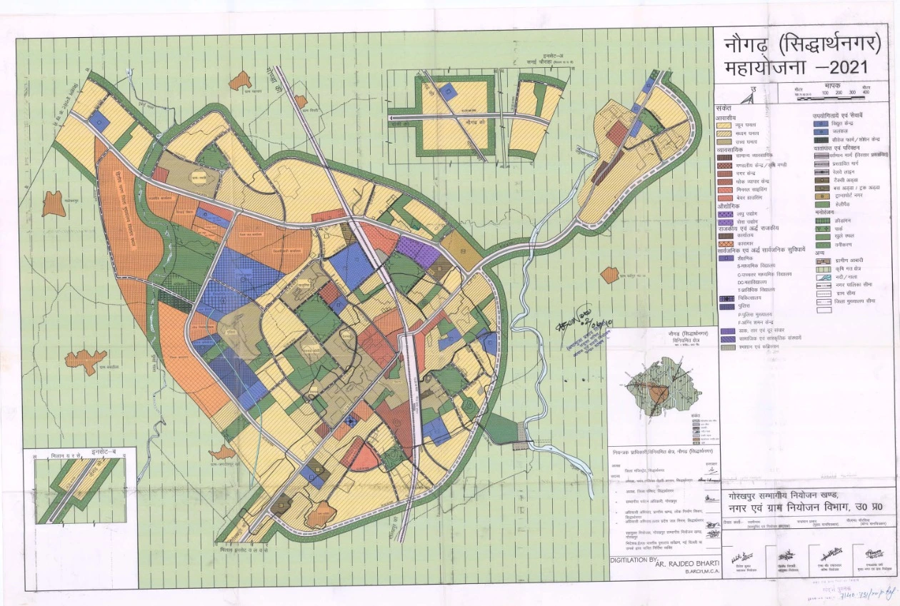 Naugarh (Siddhartha Nagar) Master Plan PDF Map