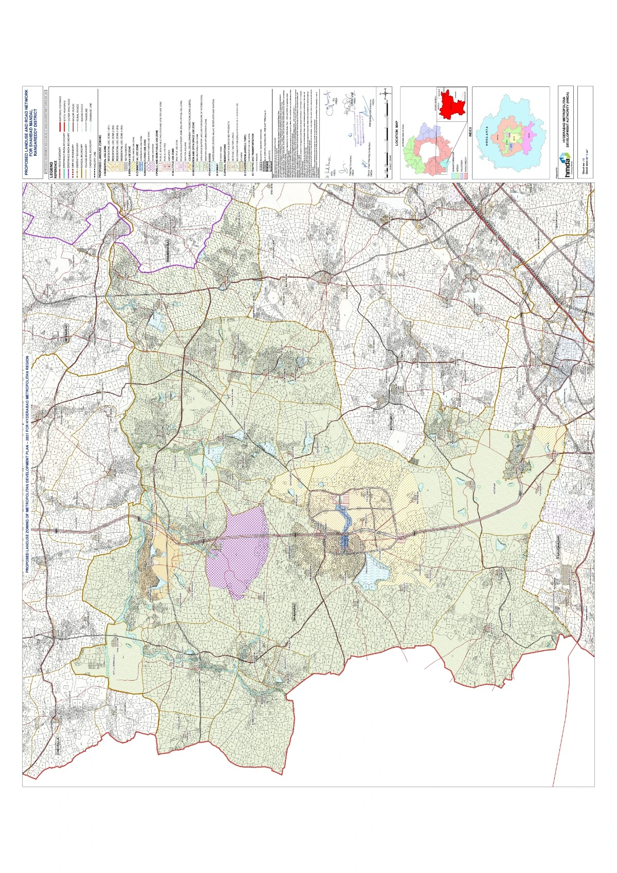 Shahbad Master Plan 2031 Proposed landuse and Road Network Map PDF