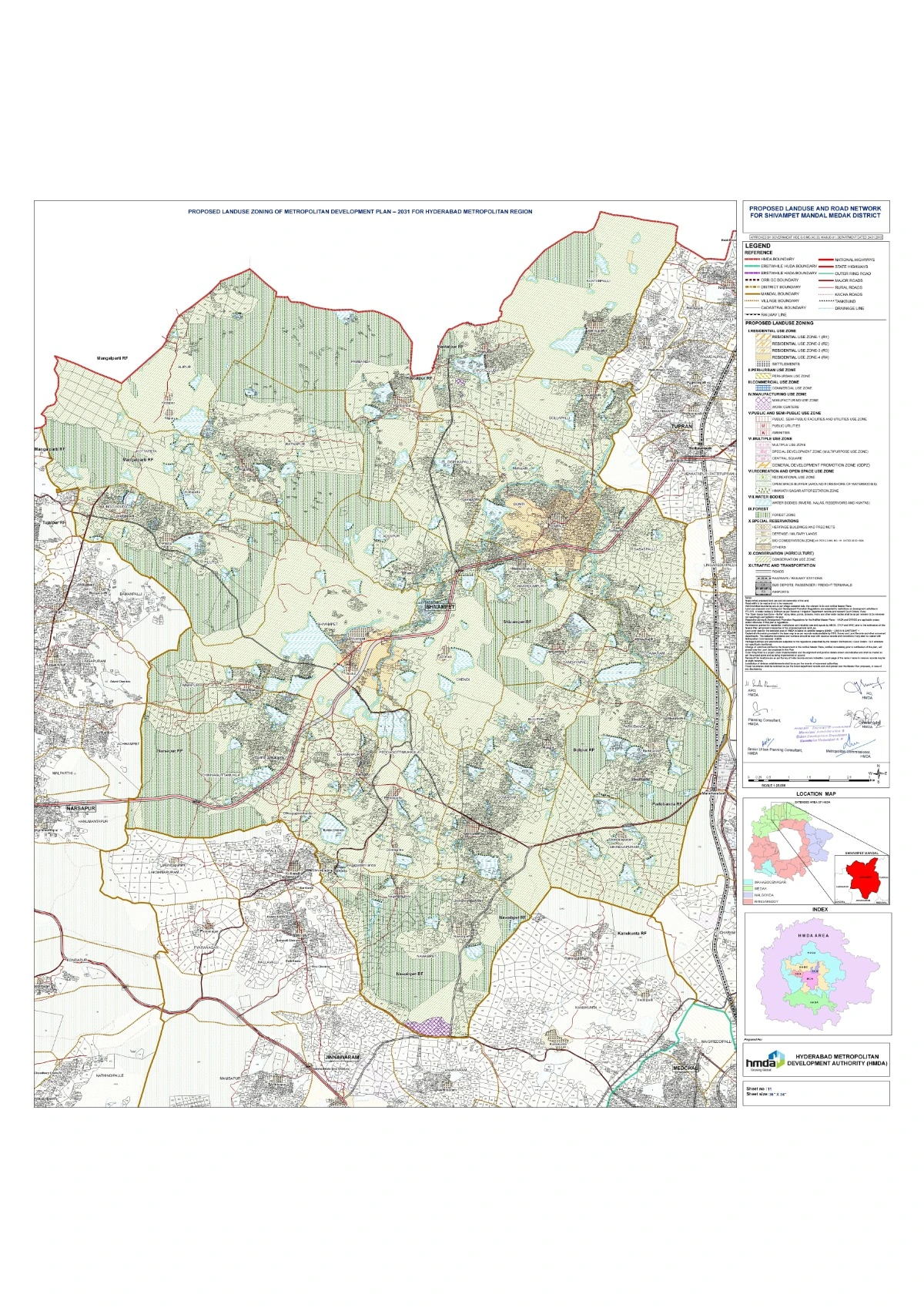 Shivampet Master Plan 2031 PDF Map Medak District