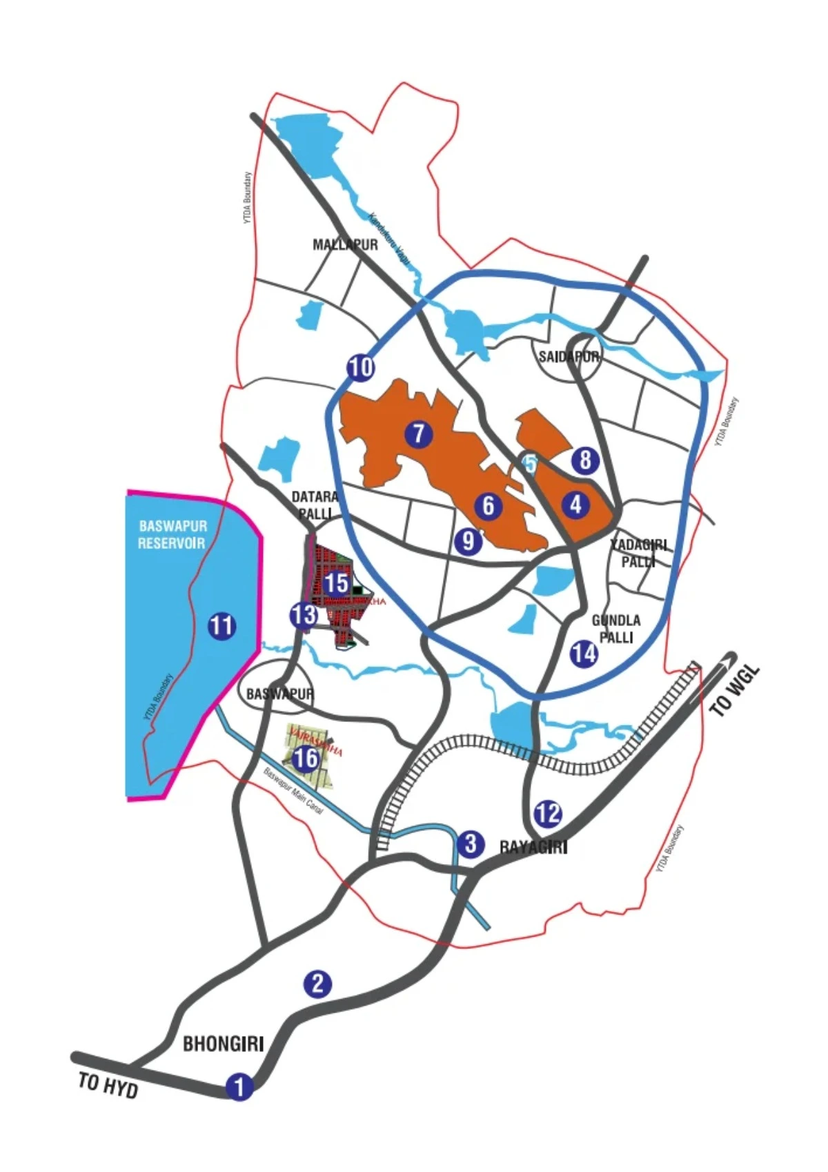 YTDA Yadagirigutta Temple Master Plan Development PDF Map