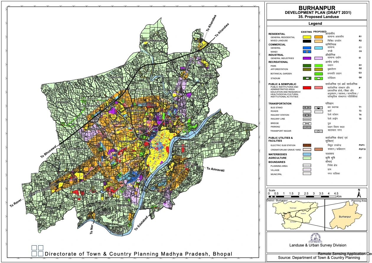 Burhanpur Master Plan 2031 PDF Map (Draft)