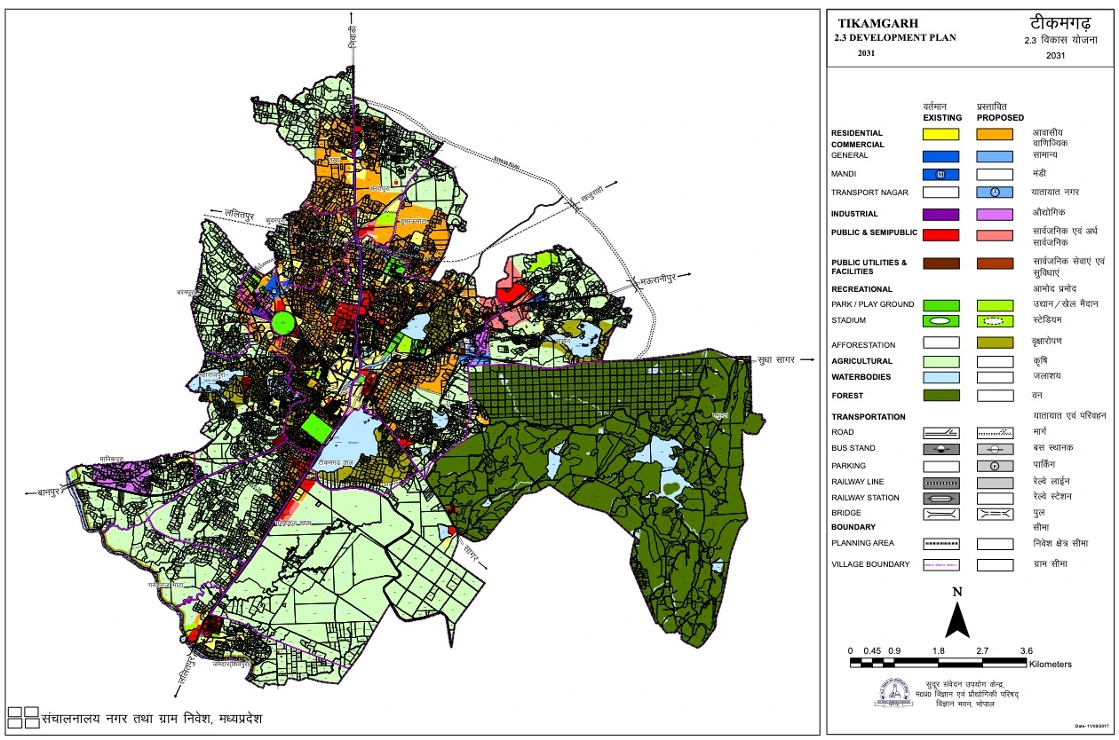 Tikamrarh Master Plan 2031 - Detailed Khasara Land Use Map PDF