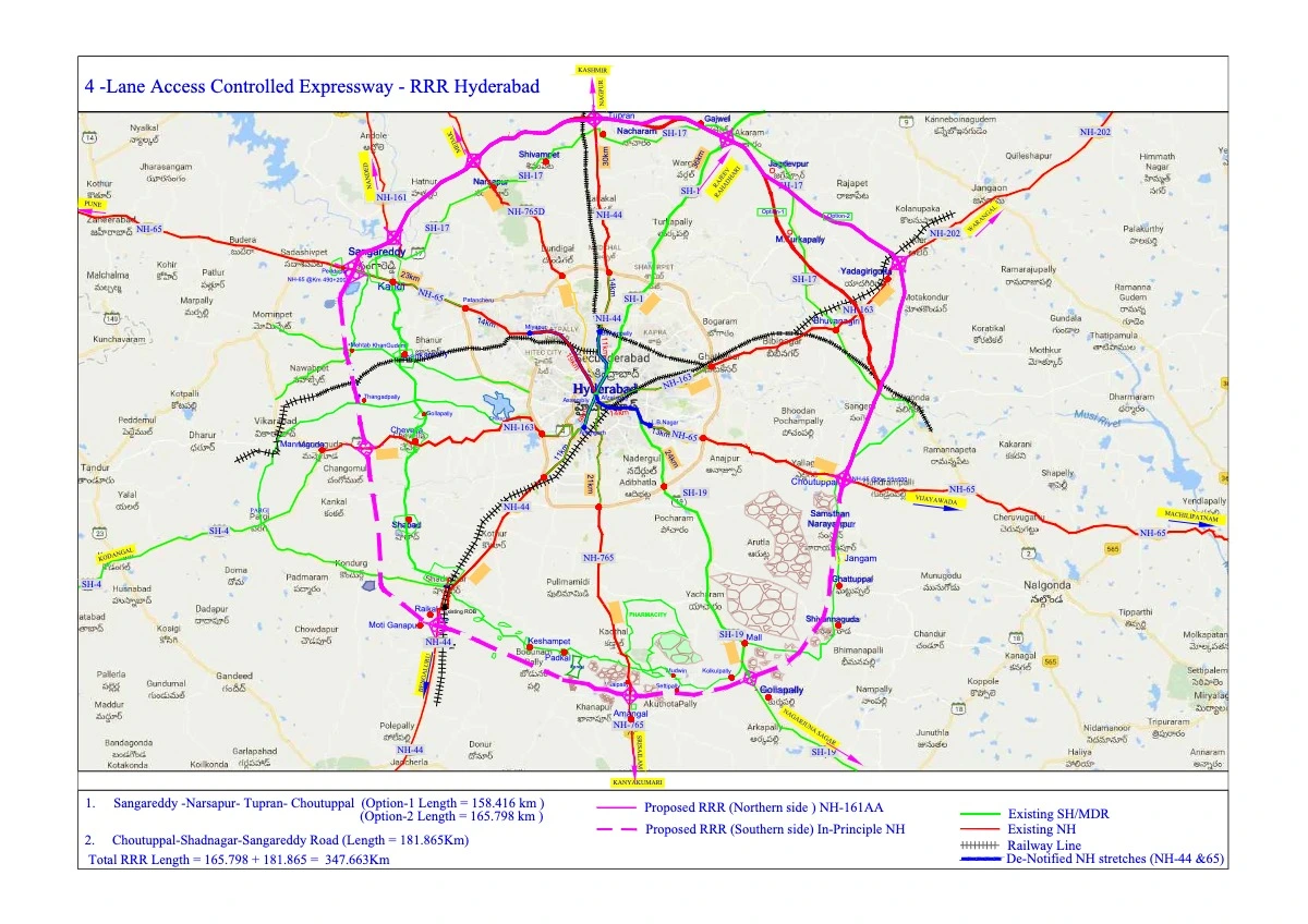 RRR Master Plan Hyderabad