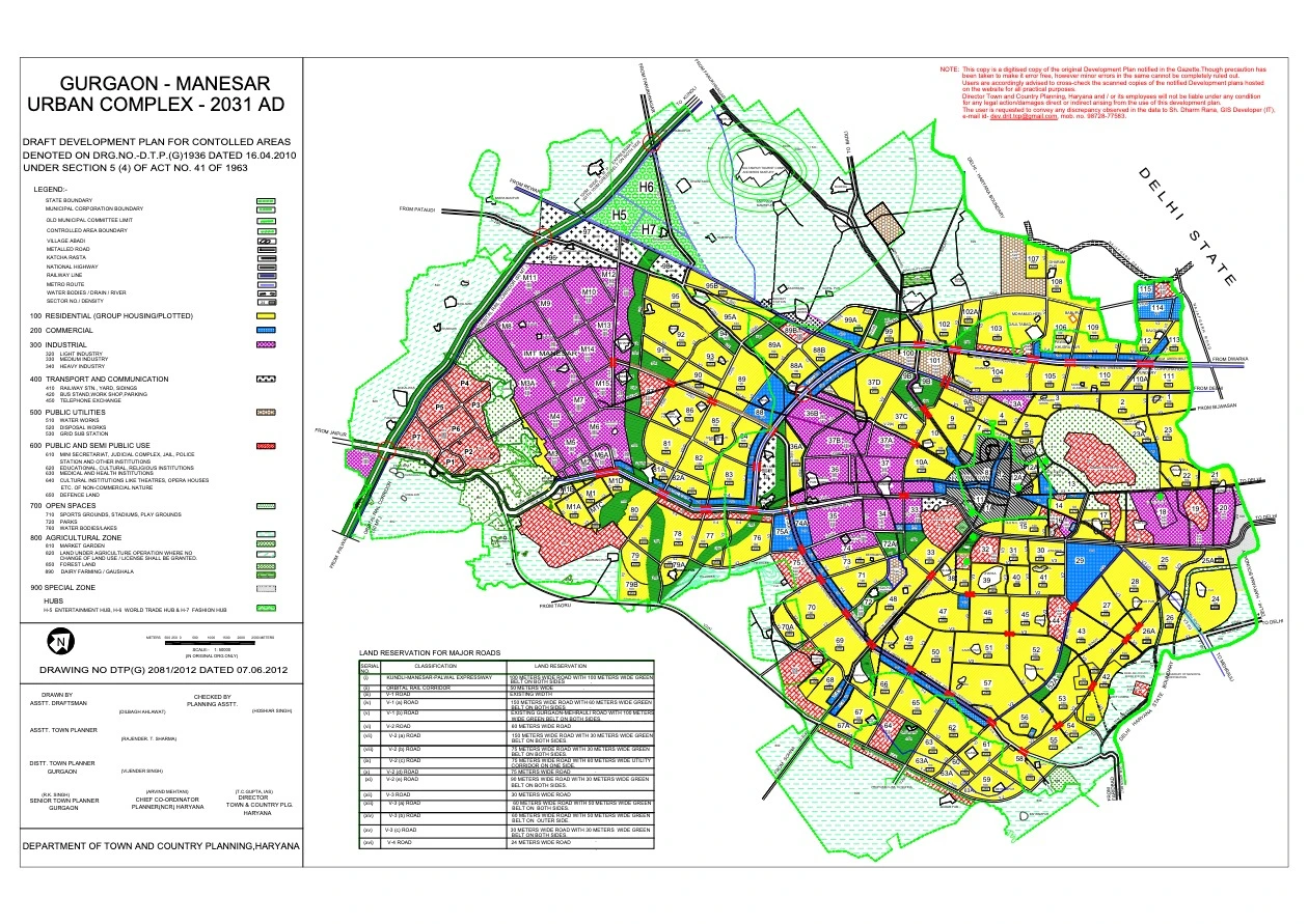 Gurgaon Manesar Master Plan PDF Map 2031