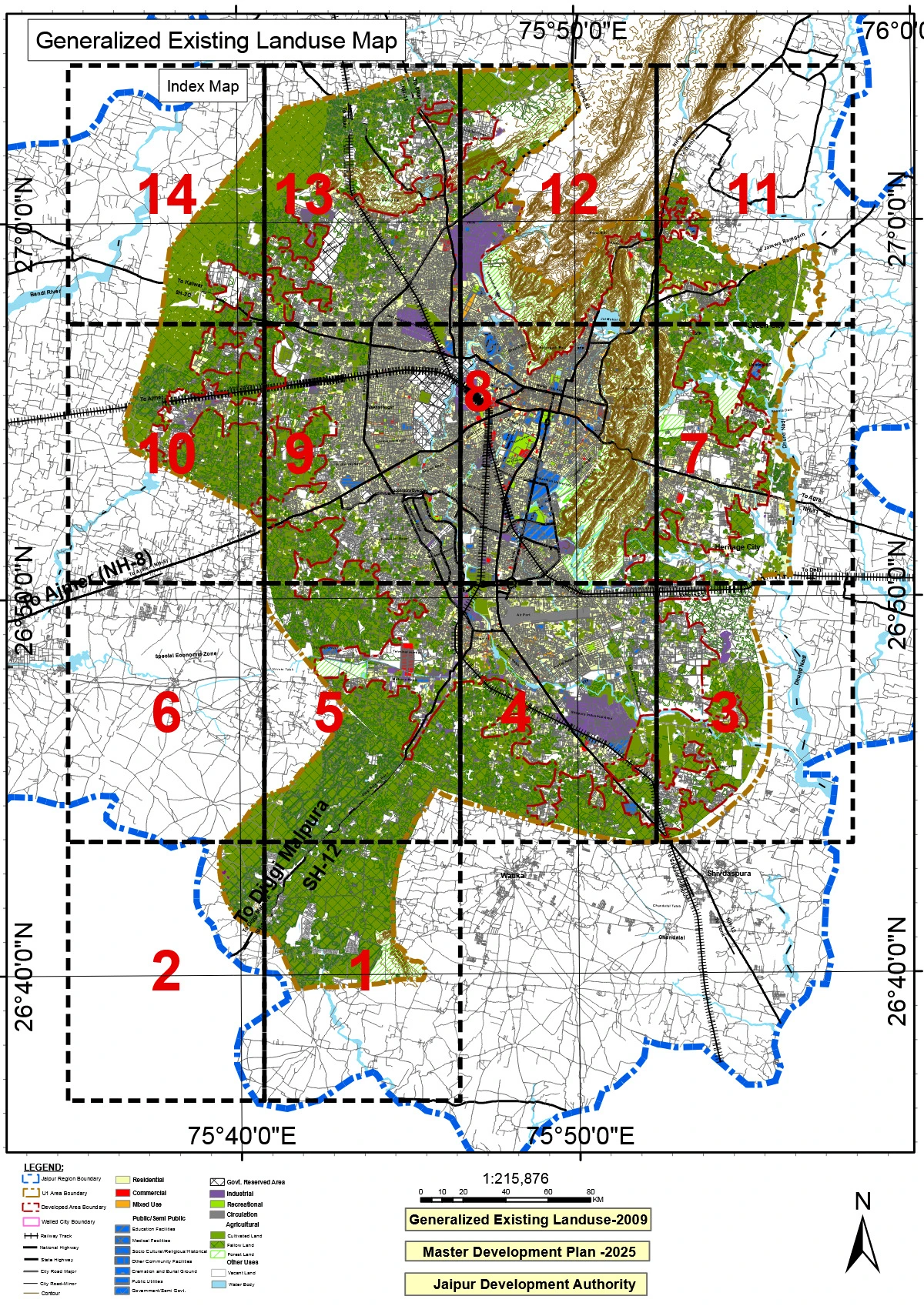JDA Existing Landuse Map PDF - Master Development Plan 2025 Jaipur