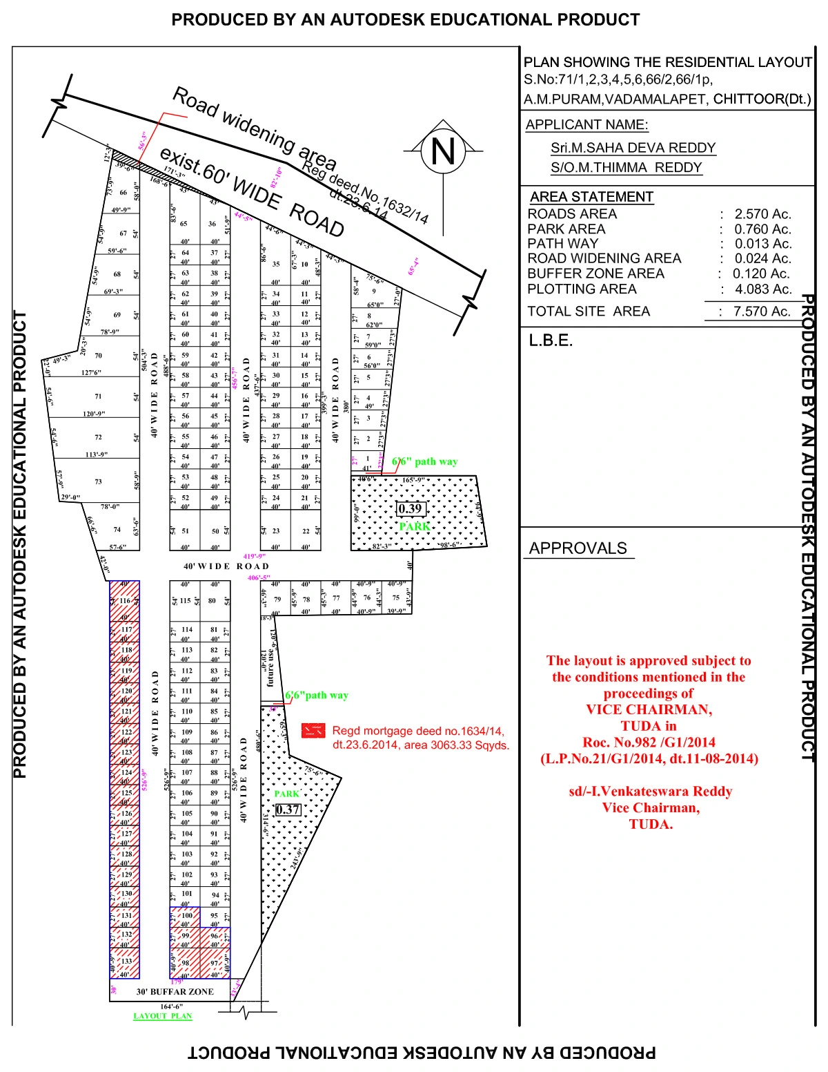 Tuda A.M Puram Approved Layout Map PDF Plan
